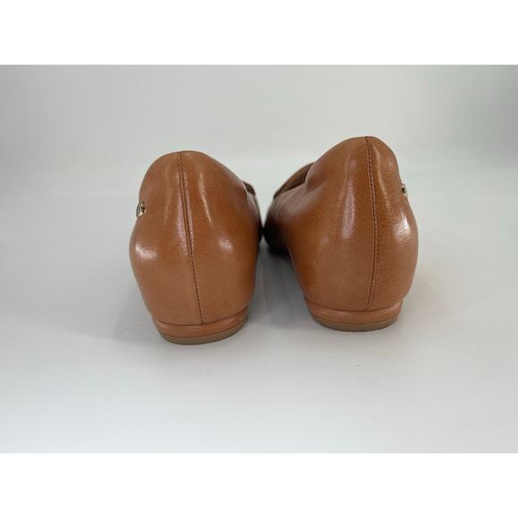 SALE Frankie4 Faye Reptile Embossed Flat Slip On Shoes Sz 7.5 Tan Leather - Picture 7 of 10